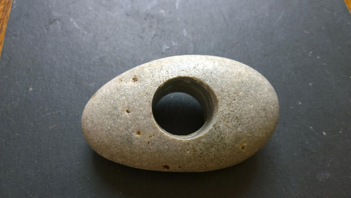 Cored pebble